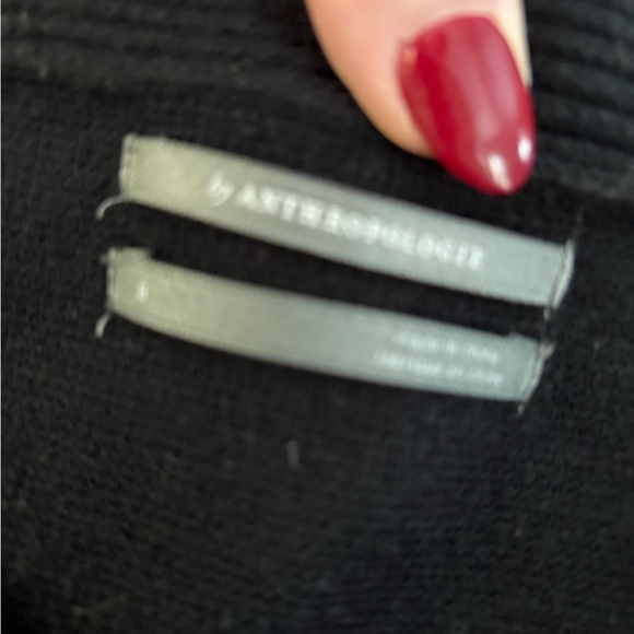 Anthropologie Elise Ribbed Tunic Black size Small - Picture 5 of 6